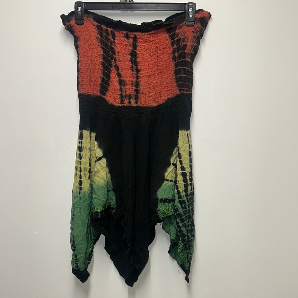 Strapless Dress or top Rastafari color